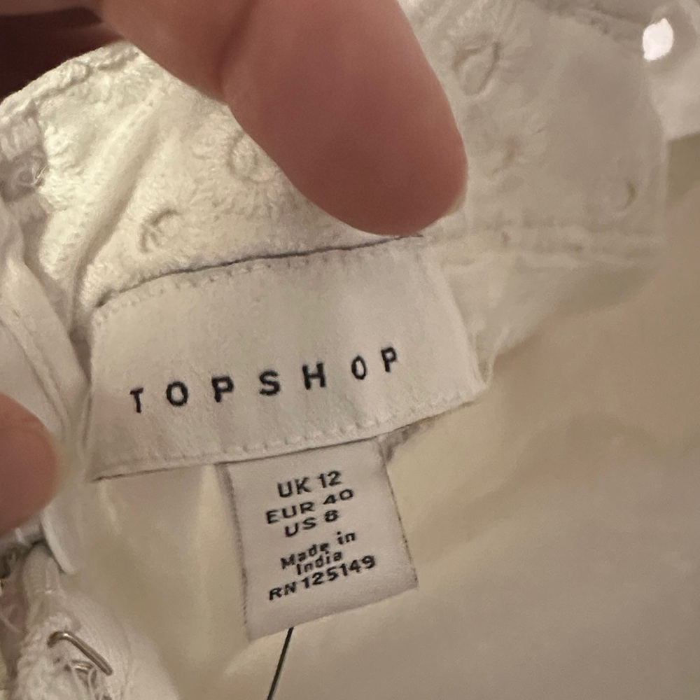 Topshop White Eyelet Jumpsuit - Picture 13 of 16